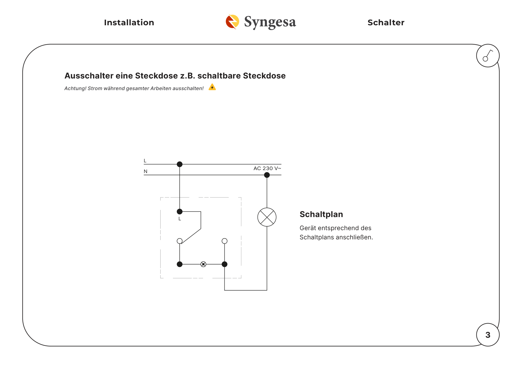 Ausschalter eine Steckdose z.B. schaltbare Steckdose – 3