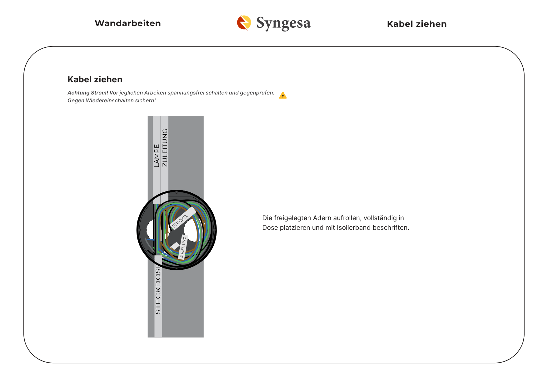 Kabel ziehen – 5