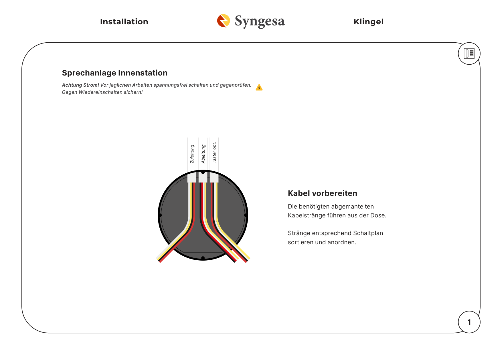 Sprechanlage Innenstation – 1