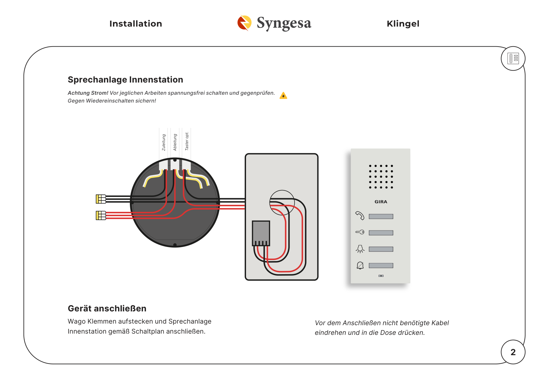 Sprechanlage Innenstation – 2