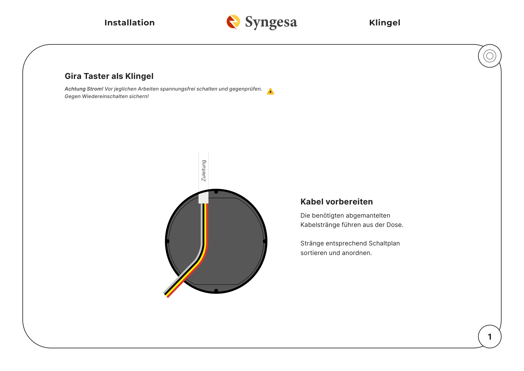 Gira Taster als Klingel – 1