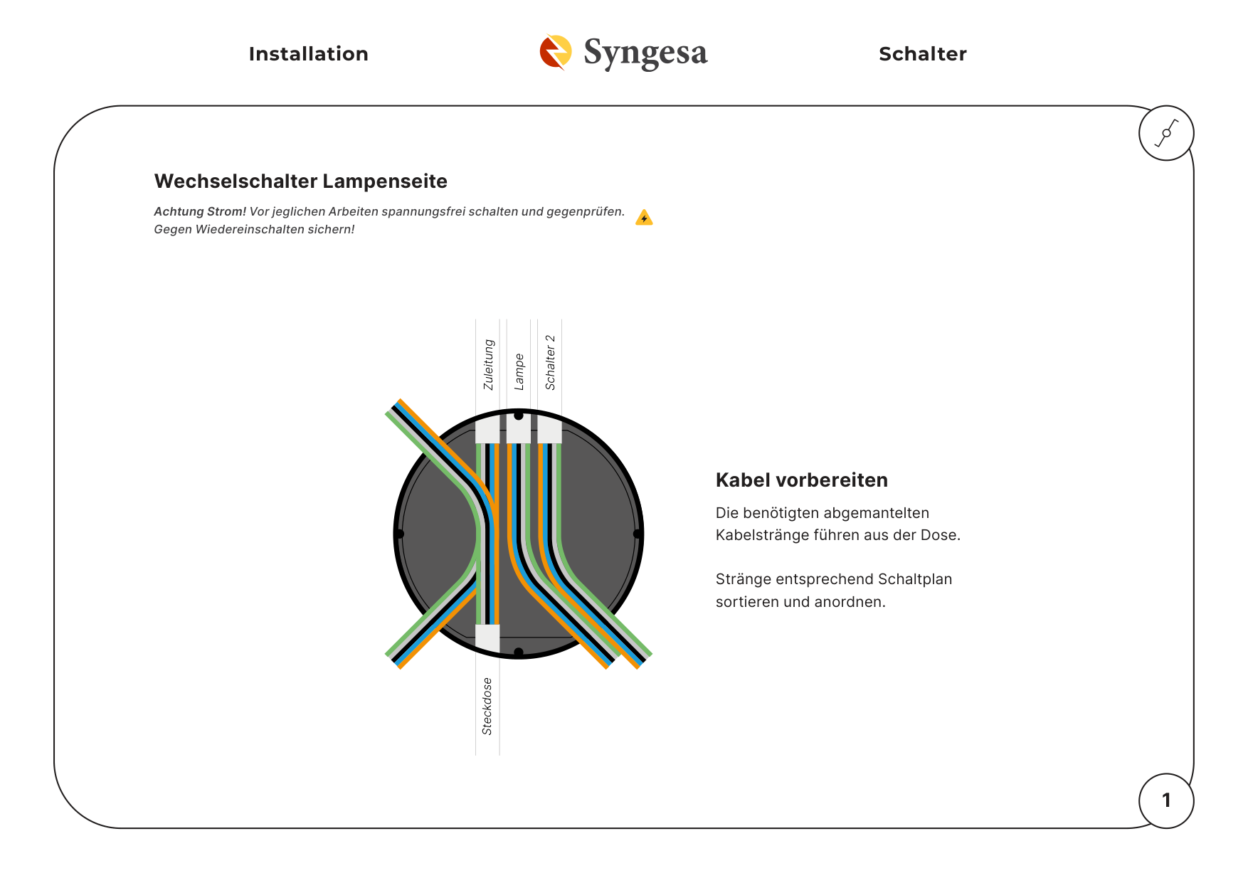 Wechselschalter Lampenseite – 1