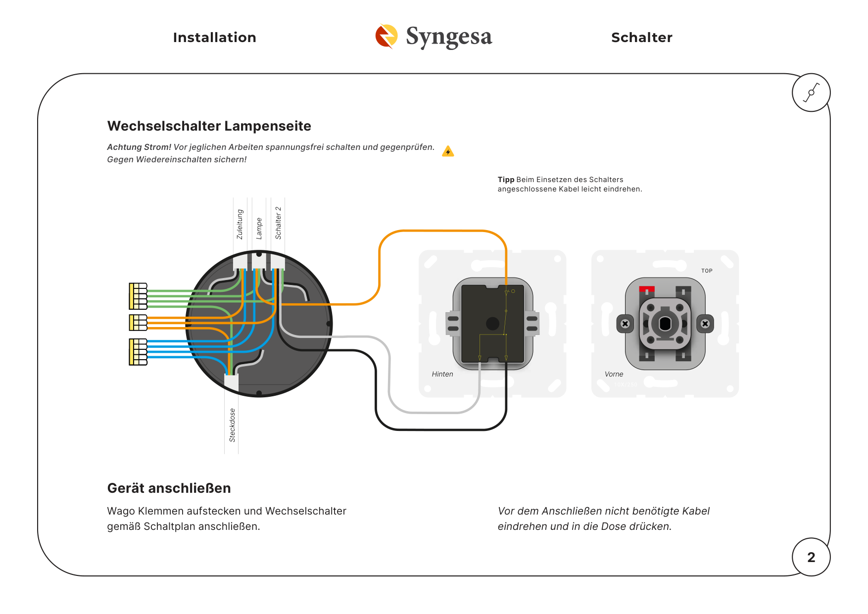 Wechselschalter Lampenseite – 2