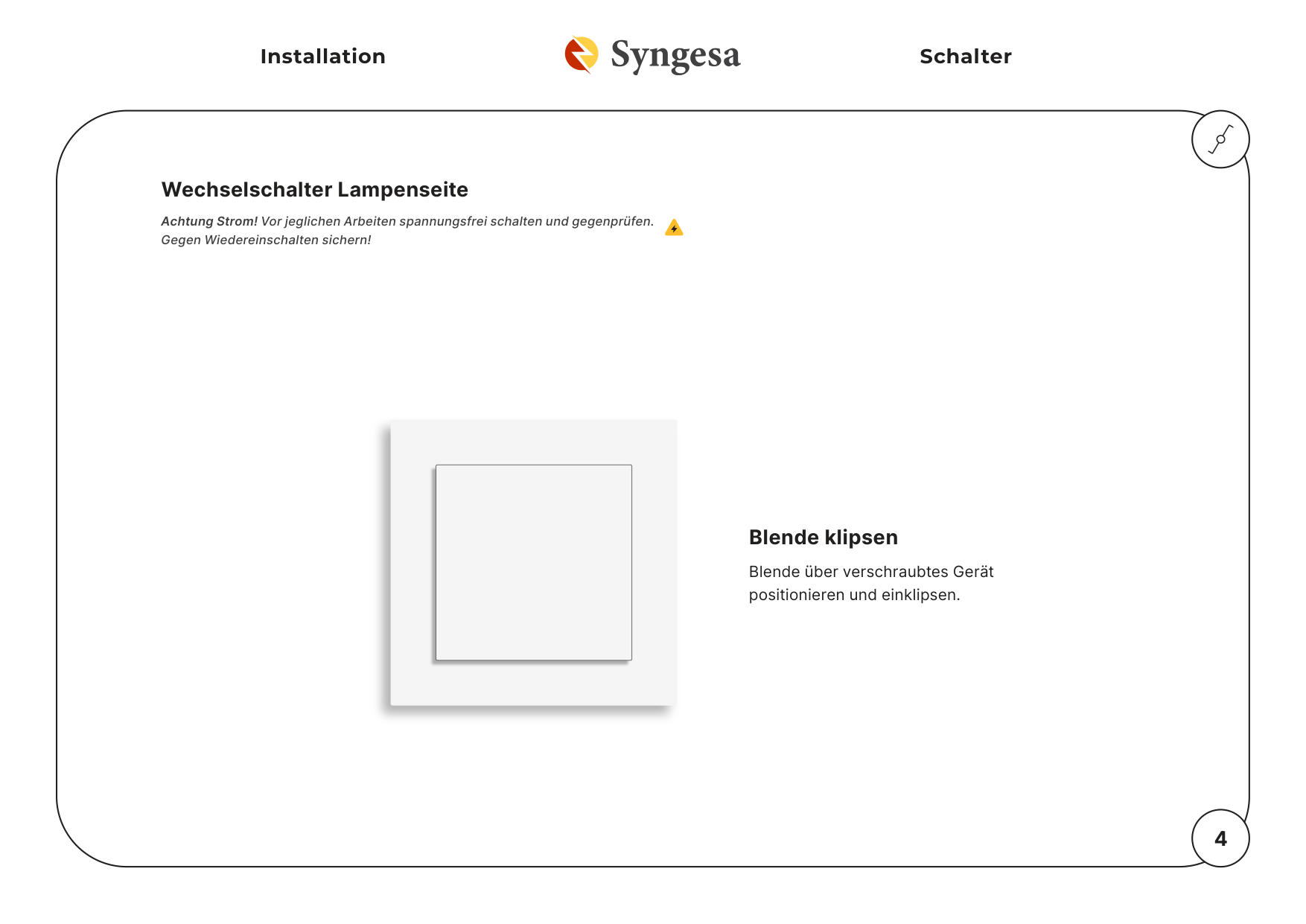 Wechselschalter Lampenseite – 4